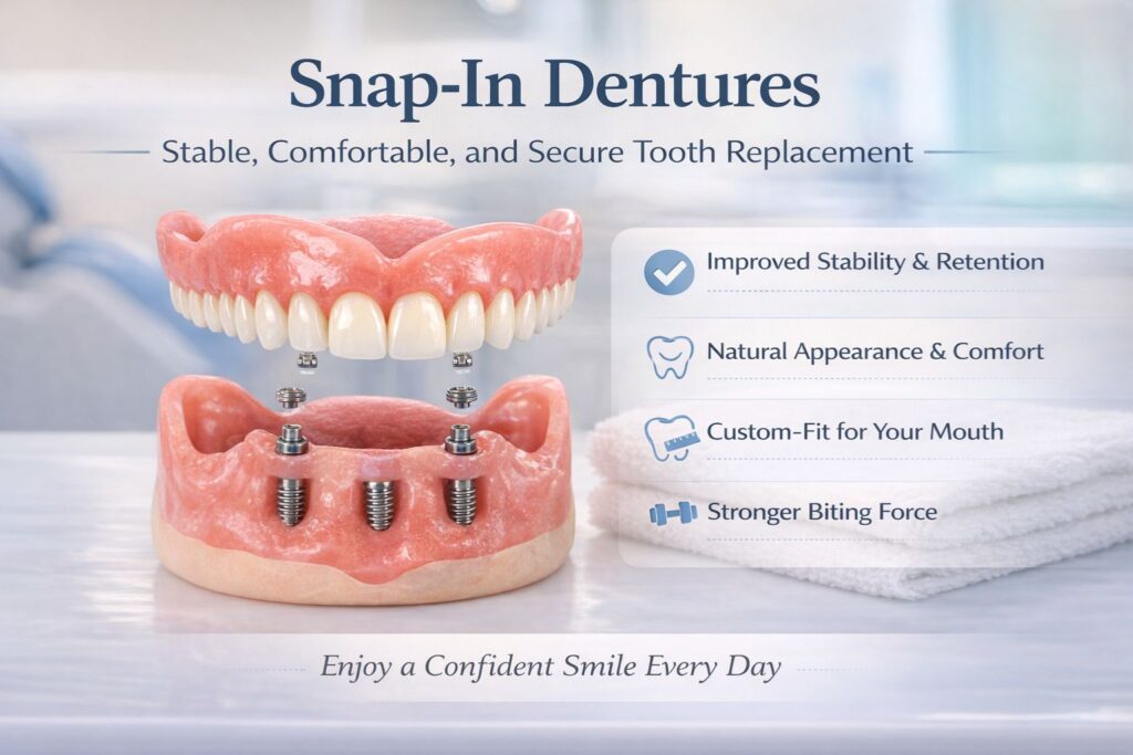 what are snap-in dentures