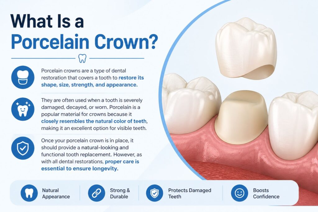 what is a porcelain crown